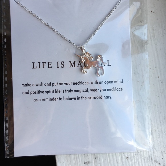 Silver-Plated Magical Unicorn Pendant Necklace - Picture 3 of 3